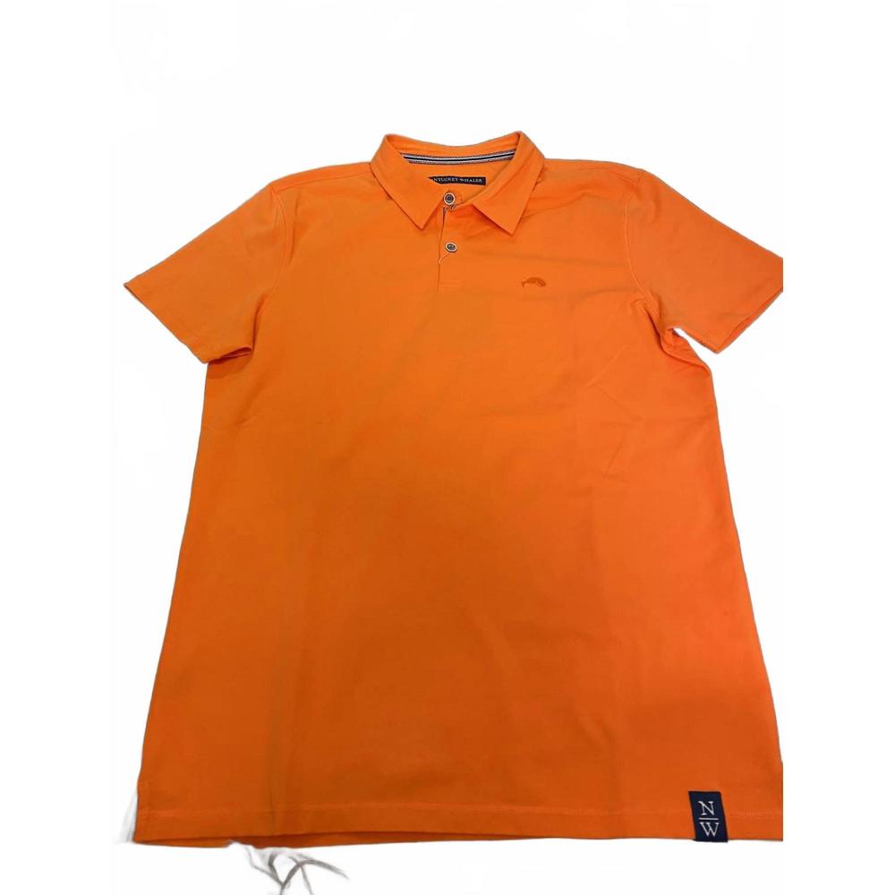 NEW NANTUCKET WHALER men's short sleeve polo in orange